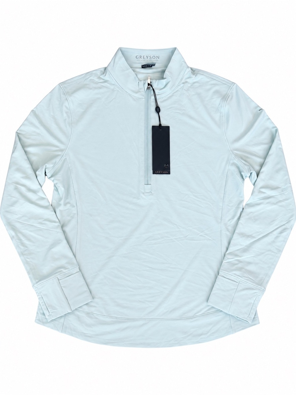NWT Greyson Women's Pale Blue (Shore) Quarter-Zip Golf Performance Top - Picture 3 of 5